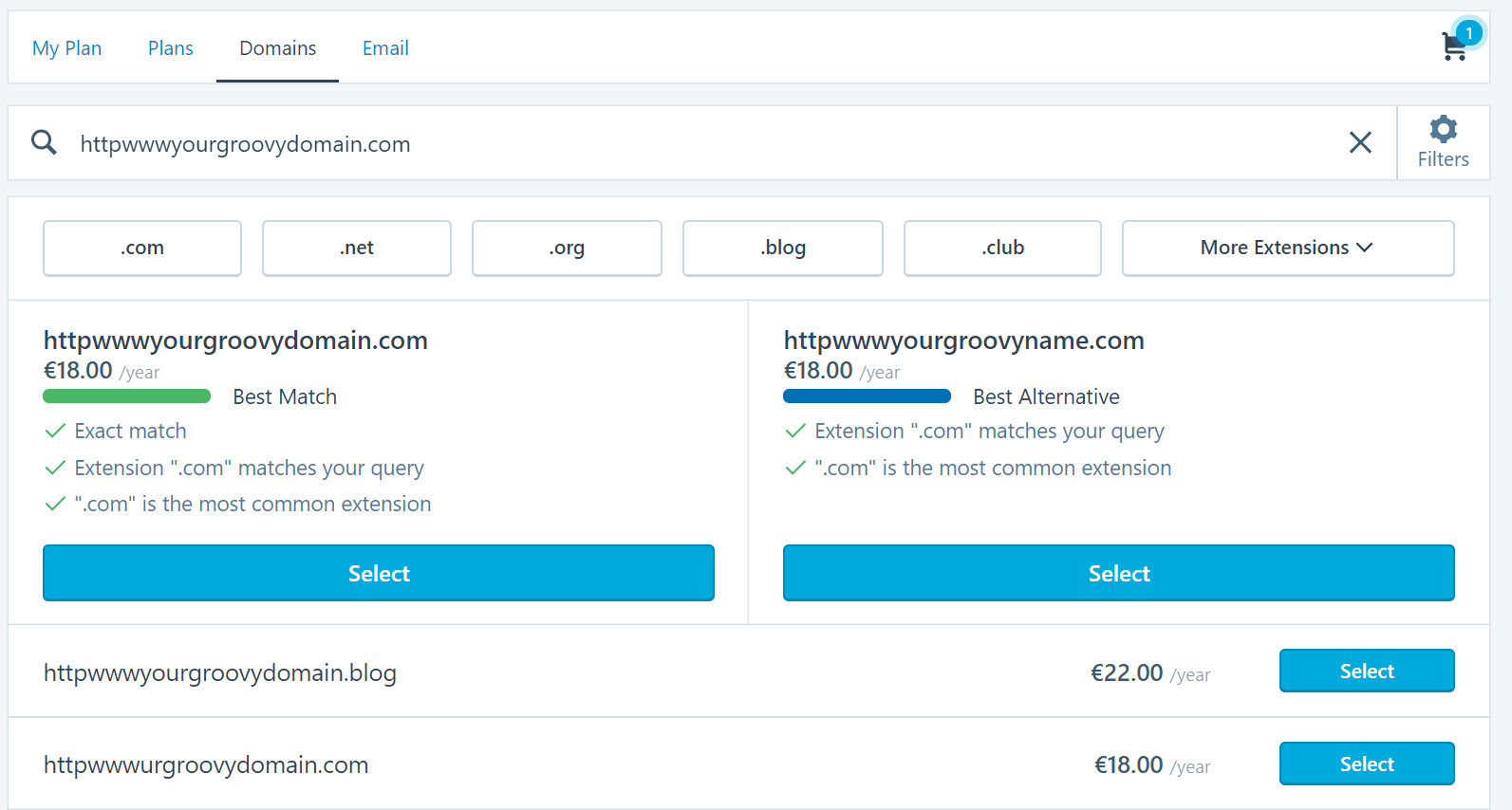Domain Search