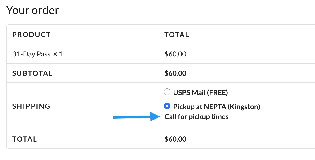 pickup message.