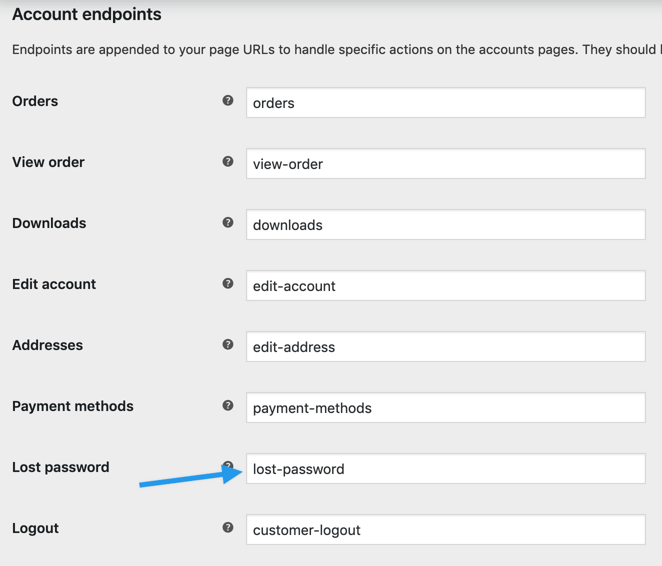 reset password