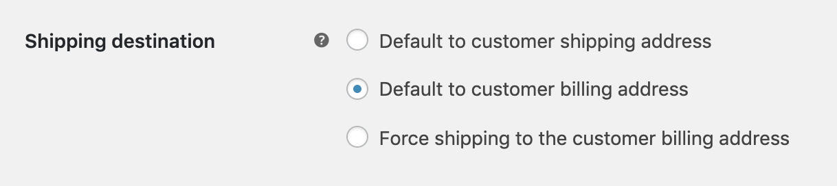 ship to default