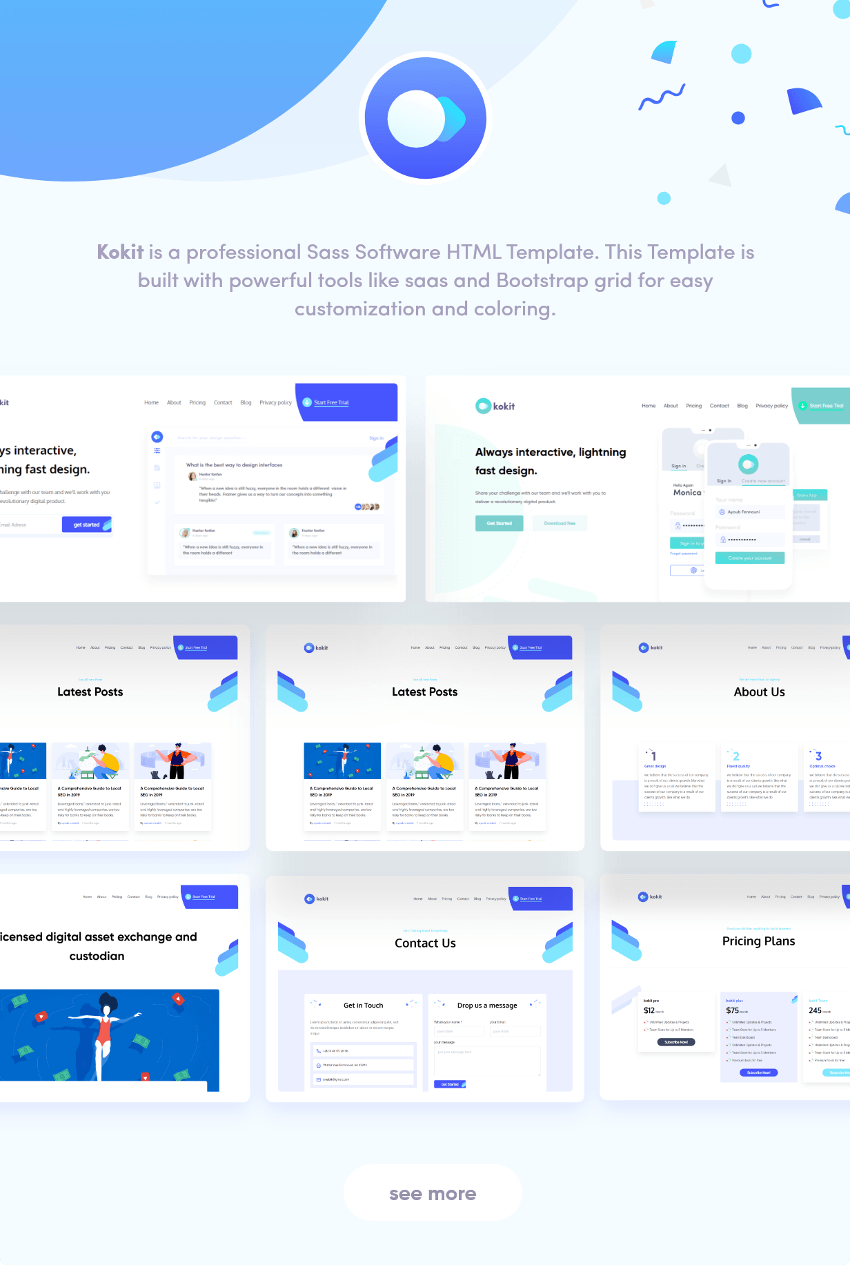 Kokit - SEO SaaS & Digital Agency Template